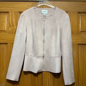 Industry Women's Blush Pink Faux Leather Blazer Size XL NWT